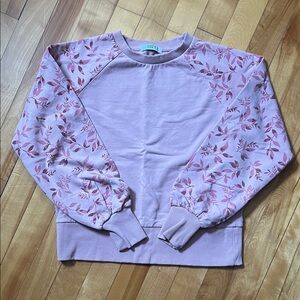 Suzy Shier Pink Floral Raglan Sweatshirt